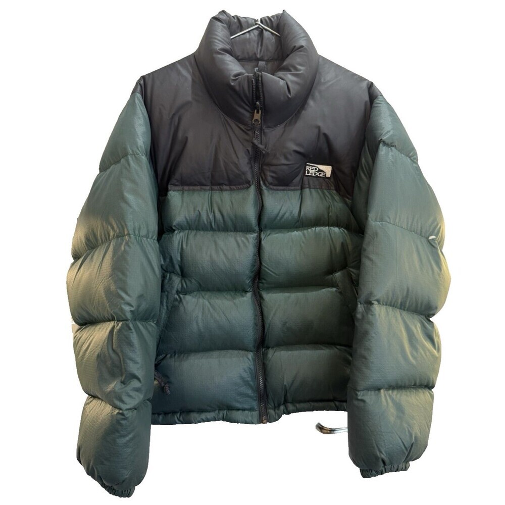 Vtg Red Ledge Goose Down Puffer Ski 80/20 Jacket Men’s Sz S Green Nylon 90's